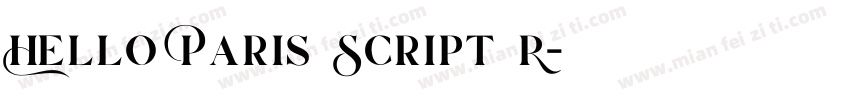 Hello Paris Script R字体转换